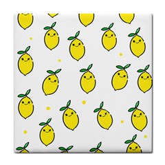 Pattern Lemon Texture Tile Coaster by artworkshop