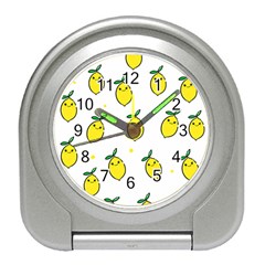 Pattern Lemon Texture Travel Alarm Clock by artworkshop