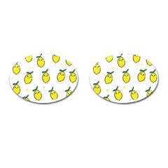 Pattern Lemon Texture Cufflinks (oval) by artworkshop