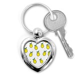 Pattern Lemon Texture Key Chain (Heart) Front