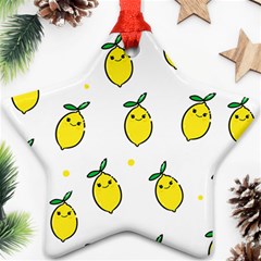 Pattern Lemon Texture Star Ornament (Two Sides)