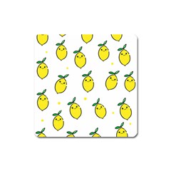 Pattern Lemon Texture Square Magnet by artworkshop