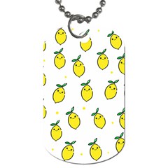 Pattern Lemon Texture Dog Tag (two Sides) by artworkshop