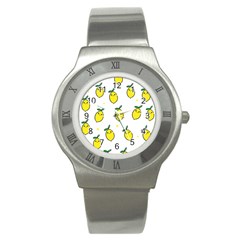 Pattern Lemon Texture Stainless Steel Watch by artworkshop