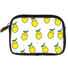 Pattern Lemon Texture Digital Camera Leather Case by artworkshop