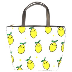 Pattern Lemon Texture Bucket Bag by artworkshop