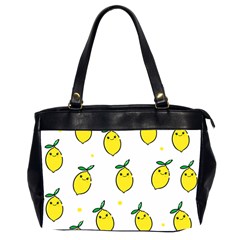 Pattern Lemon Texture Oversize Office Handbag (2 Sides) by artworkshop