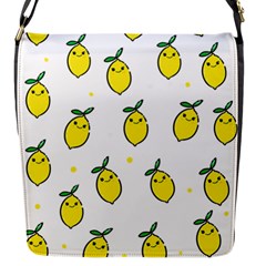 Pattern Lemon Texture Flap Closure Messenger Bag (s) by artworkshop