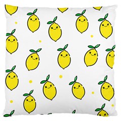 Pattern Lemon Texture Large Cushion Case (two Sides) by artworkshop