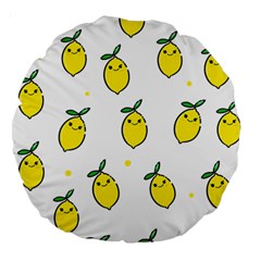 Pattern Lemon Texture Large 18  Premium Round Cushions by artworkshop