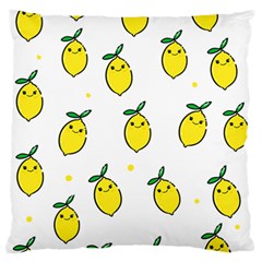 Pattern Lemon Texture Large Flano Cushion Case (One Side)