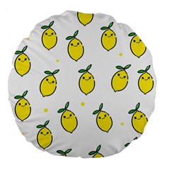 Pattern Lemon Texture Large 18  Premium Flano Round Cushions by artworkshop