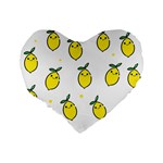 Pattern Lemon Texture Standard 16  Premium Flano Heart Shape Cushions Back