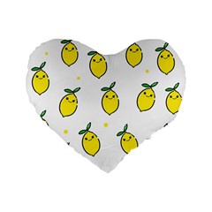 Pattern Lemon Texture Standard 16  Premium Flano Heart Shape Cushions by artworkshop