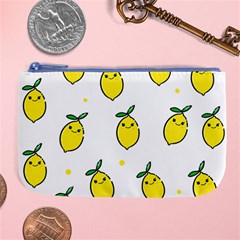 Pattern Lemon Texture Large Coin Purse by artworkshop