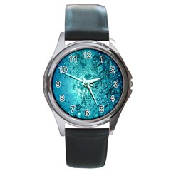 Bubbles Water Bub Round Metal Watch by artworkshop