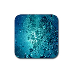 Bubbles Water Bub Rubber Coaster (square) by artworkshop