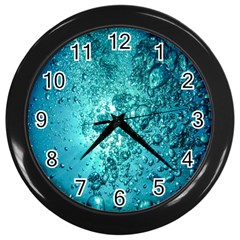 Bubbles Water Bub Wall Clock (black) by artworkshop