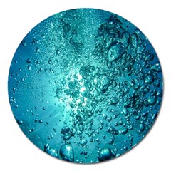 Bubbles Water Bub Magnet 5  (round) by artworkshop