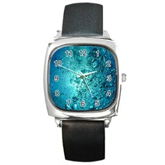 Bubbles Water Bub Square Metal Watch by artworkshop