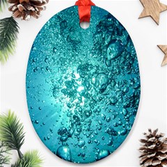 Bubbles Water Bub Oval Ornament (two Sides) by artworkshop