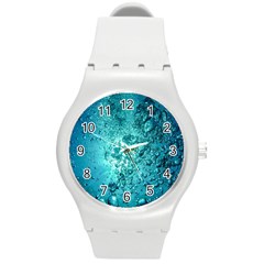 Bubbles Water Bub Round Plastic Sport Watch (m) by artworkshop