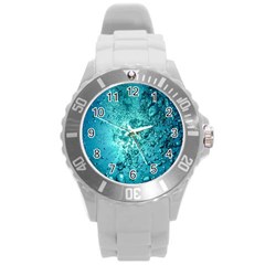 Bubbles Water Bub Round Plastic Sport Watch (l)