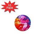 Colorful Painting 1  Mini Buttons (10 pack)  Front