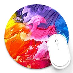 Colorful Painting Round Mousepads by artworkshop