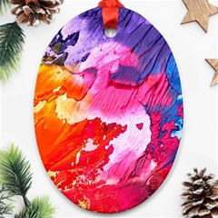 Colorful Painting Ornament (oval) by artworkshop