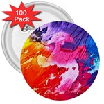 Colorful Painting 3  Buttons (100 pack)  Front