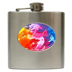 Colorful Painting Hip Flask (6 Oz) by artworkshop