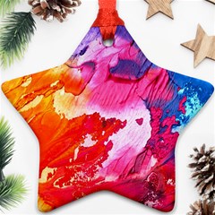 Colorful Painting Star Ornament (two Sides) by artworkshop