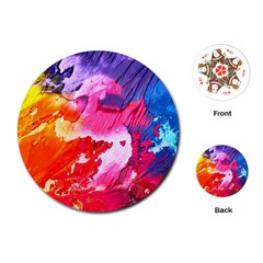 Colorful Painting Playing Cards Single Design (round) by artworkshop