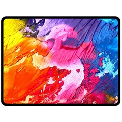 Colorful Painting Fleece Blanket (large)  by artworkshop