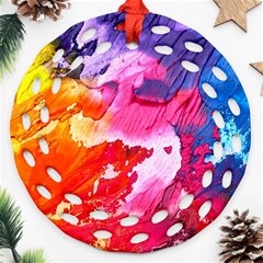 Colorful Painting Ornament (round Filigree) by artworkshop