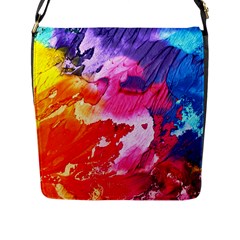 Colorful Painting Flap Closure Messenger Bag (l) by artworkshop