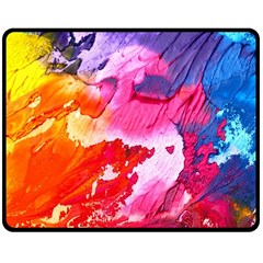 Colorful Painting Double Sided Fleece Blanket (medium)  by artworkshop