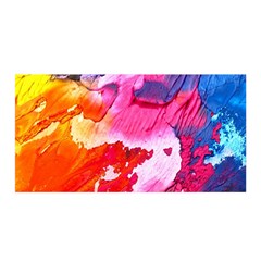 Colorful Painting Satin Wrap 35  X 70  by artworkshop