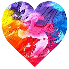 Colorful Painting Wooden Puzzle Heart by artworkshop