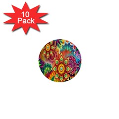 Mandalas Colorful Abstract Ornamental 1  Mini Buttons (10 Pack)  by artworkshop