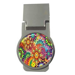 Mandalas Colorful Abstract Ornamental Money Clips (round)  by artworkshop