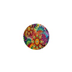 Mandalas Colorful Abstract Ornamental 1  Mini Buttons by artworkshop