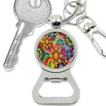 Mandalas Colorful Abstract Ornamental Bottle Opener Key Chain Front