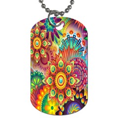 Mandalas Colorful Abstract Ornamental Dog Tag (two Sides) by artworkshop