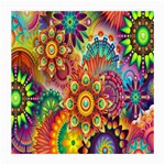 Mandalas Colorful Abstract Ornamental Medium Glasses Cloth Front