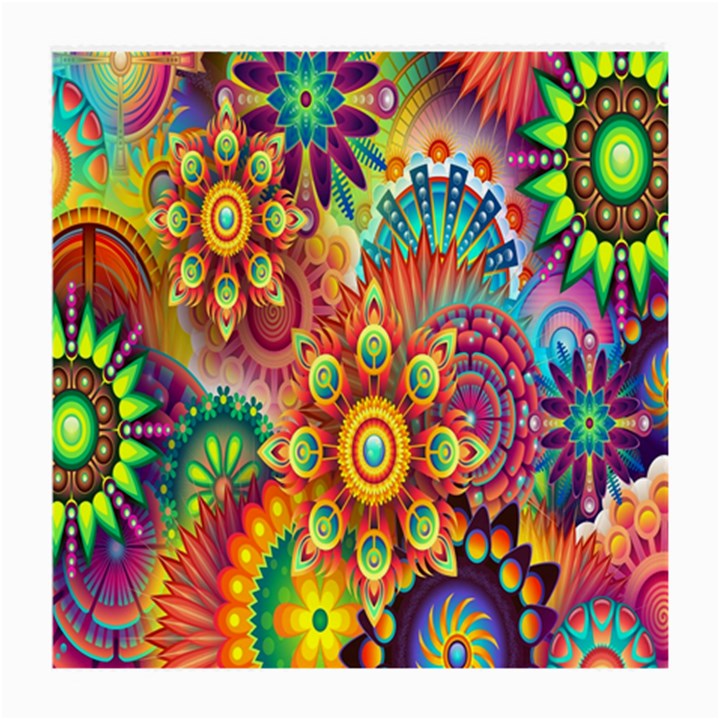 Mandalas Colorful Abstract Ornamental Medium Glasses Cloth