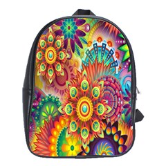 Mandalas Colorful Abstract Ornamental School Bag (large) by artworkshop