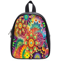 Mandalas Colorful Abstract Ornamental School Bag (small) by artworkshop