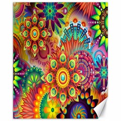 Mandalas Colorful Abstract Ornamental Canvas 11  X 14  by artworkshop